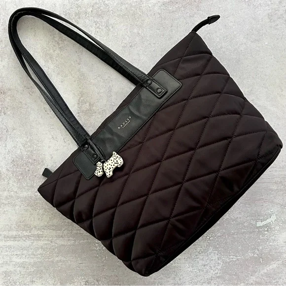 RADLEY LONDON Black Nylon Tote with Charm Radley London Spring Park Nylon Tote w | Mercari main image 4